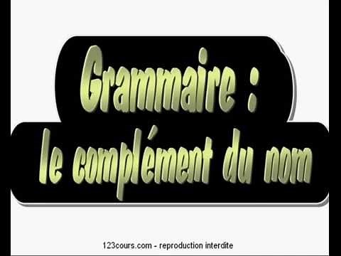 cours sur le complement du nom