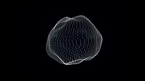 Seamless abstract animation metamorphosis of amorphous shape from dots and lines | Premium Stock Video Footage