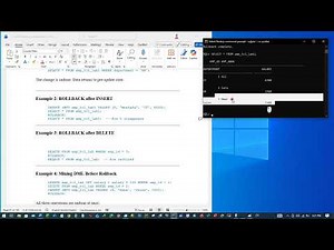 Oracle 19c TCL — ROLLBACK Operations.