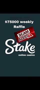stake $75000 weekly Raffle scam alert | Stake online casino #scamalert #casino #shortvideo #stake