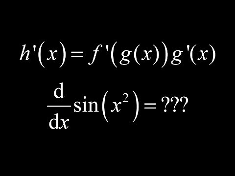 Proof of the chain rule, and an example (derivative of sin(x^2))