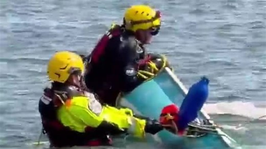 VIDEO: Crews rescue capsized sail boaters off Lake Tapps