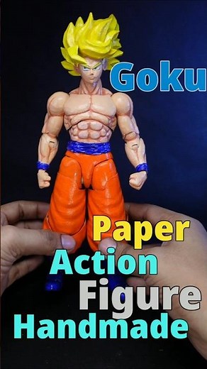 I made Paper Action Figure of Goku #goku #anime #actionfigure