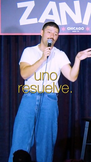 Angelo Colina on Instagram: "‘Figuring things out’ vs ‘resolver’ ❤️ #standup #latinocomedy #spanish #chicago"