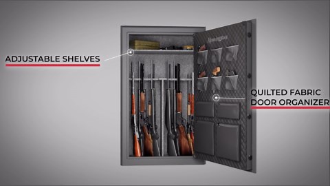 Remington 30 + 4-Gun Fireproof Gun Safe with Electronic Lock, Rich Gray Hammertone Finish SA24R-RA5530