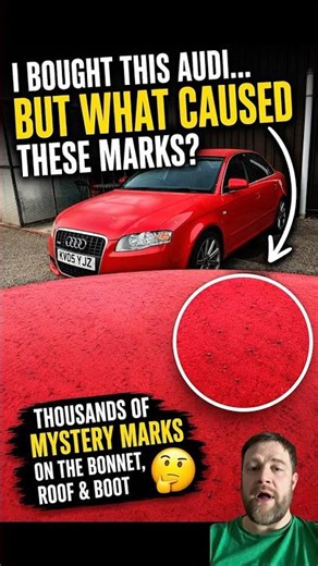 Thousands of mystery marks… what happened to this Audi? 👇 #cartok #automobile #audi