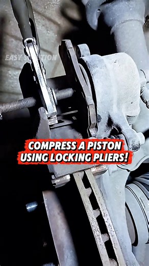 Easy Way to Compress a Brake Caliper Piston Without Special Tools. Using Locking Pliers!