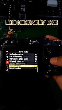 How to Reset Nikon Camera Settings | Easy Guide for Beginners #camera #settings