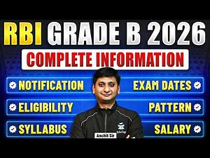 RBI Grade B 2026 Complete Information: Notification Date, Exam Dates, Eligibility, Syllabus