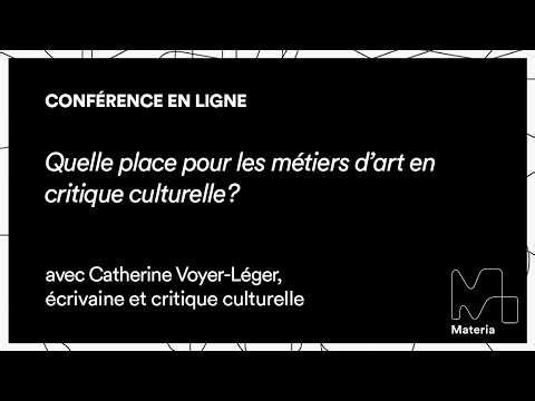 Conférence | Quelle place pour les métiers d’art en critique culturelle ?
