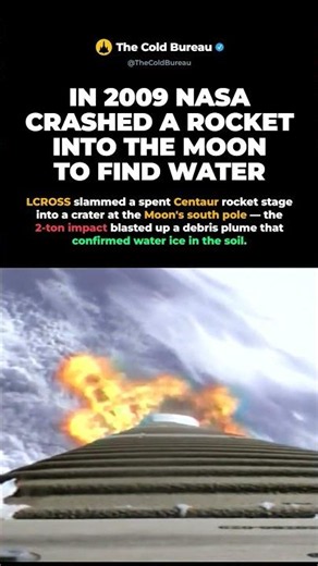 In 2009 NASA Crashed A Rocket Into The Moon To Find Water