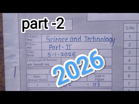 10 class science-2 board paper 2026 with answer| 10th science part -2 board paper 2026 |