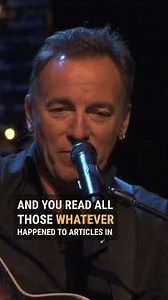 Bruce Springsteen talks with Elvis Costello about “Darkness on the Edge of Town”