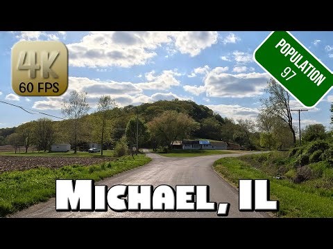 Driving Around Tiny Village Michael, IL in 4k Video