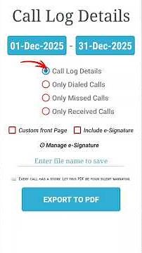 "Call Details Kaise Nikale? | Full Call History Download Tutorial" #calldetails #e2pdf