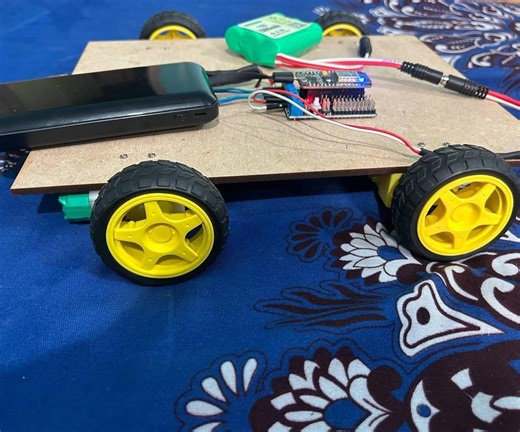 WiFi Controlled Smart Car Using NodeMCU (ESP8266) and ESP 12E Motor Driver Shield