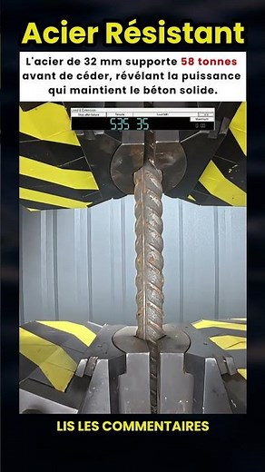 La force d'une barre d'acier de 32 mm supportant 58 tonnes ! 💪