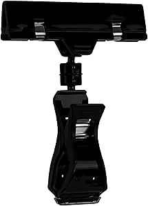 POP Rotating Sign Clip | 3 1/8" w Sign Holder | 1" Grip Capacity Clip | 25 Pack | 4" Black