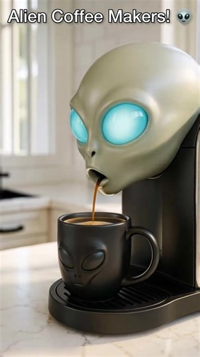 3.2K views · 30 reactions | Fun Alien Coffee Machines 朗 | Trending Art Works | Facebook