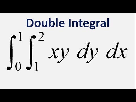 Double Integral: xy dy dx, y = 1 to 2 , x = 0 to 1