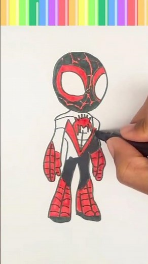 Desenhando e Colorindo o Spin | Arte Kids #colorindo #drawing #art #desenho #draw #spiderman