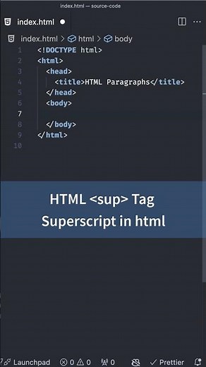 Text Formatting Tags in HTML, sup Tag for Superscript | HTML CSS Tutorial for Beginners #html