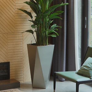 [Hot Item] Tall Tree Automatic Watering Extra Large Plastic Resin Artificial Plants Indoor Flower Planters Pots Garden Accessories