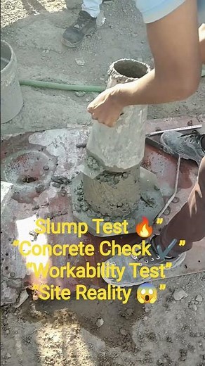 Concrete Slump Test on Site | Workability Check 🔥
