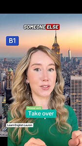 Taking over like a boss! 🧑‍💼✨Take over = to take control of something, like a job, a business, or a role.✅ “I took over while my boss was away.”✅ “She’s taking over the project this week.”✅ “They’ve taken over the whole company!”Would you like to take over a business one day? Let’s talk about it below!#TakeOver #PhrasalVerbs #LearnEnglish #ESLFun #EnglishForWork #B1English #EnglishWithConfidence | Learn English Lauren