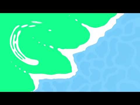 Liquid Stream Splash - 2D FX Animation on Green Screen