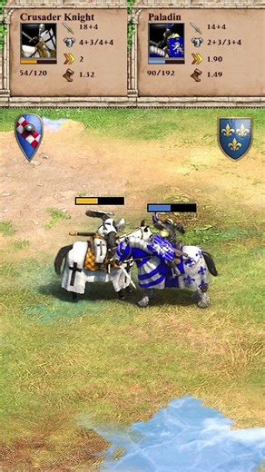 Crusader Knight (Sicilians) vs Paladin (Franks) #aoe2de