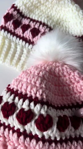 Crochet Hearts in a Row Hat! This is already an instant favorite! Free...