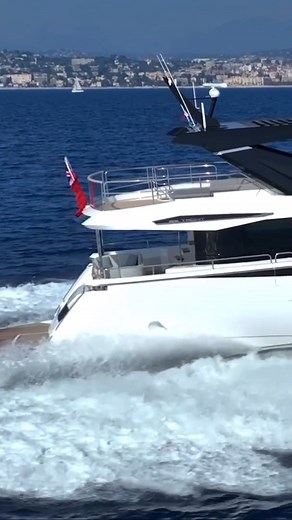 A luxury superyacht feel with the practicalities of a smaller model: The Sunseeker 88 Yacht. One of the star features of this remarkable model is the beach club, which is fitted with Sunseeker’s award-winning ‘X-TEND’ system with a stern door that doubles as beach club seating and raises to reveal a toy storage space while offering an extension of the main deck. This beach club area also boasts an overhead rain shower and ample space for your Williams 435 SportJet or Seadoo Spark Jet Ski - the g