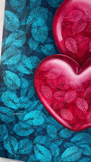 ♥️♥️ #acrylicpainting #vinillna #canvaspainting #artcollector #valentinesday #botanicalart