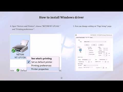 NETUM NT-110A Printer (How to install Windows driver and set label size)
