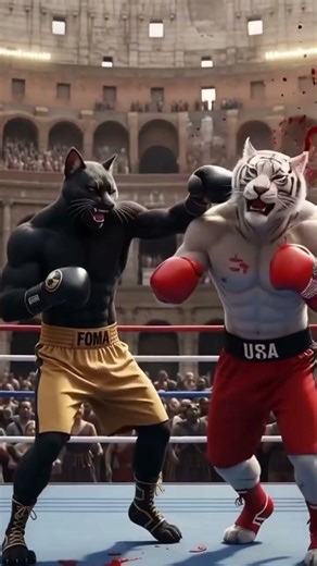 Boxing Cheating Cat #cats #shortsfeed #kitty