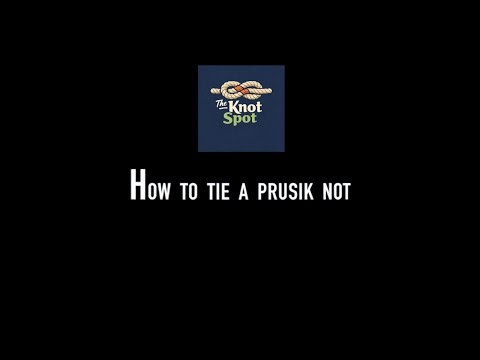 How to tie a Prusik knot - perfect for tarps and tent