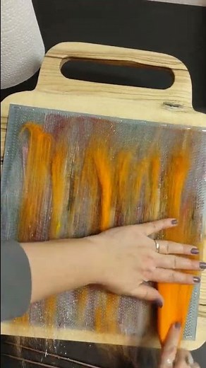 blending wool on a blending board