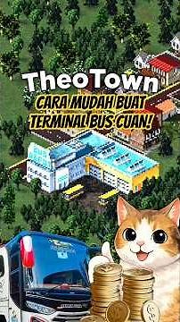 CARA MUDAH BUAT TERMINAL BUS CUAN DI THEOTOWN! #shorts