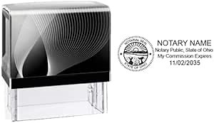 Hubco Printer 50 Self Inking Notary Stamp - Ohio (Black Case)