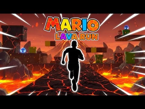 SUPER MARIO LAVA RUN Immersive Interactive Warm Up 🌋 | Level UP Parkour | Viral Interactive Game⚡