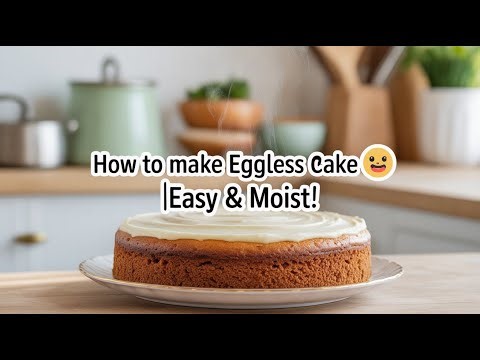 How To Make an Eggless Cake | Soft & Moist Eggless Cake Recipe | No Egg Baking Tutorial 🍰