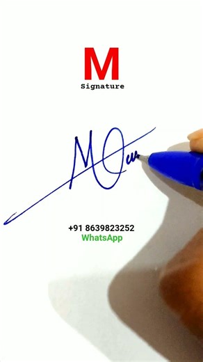 💓 M Signature | M Signature Style Simple | M Signature ideas | M Signature Design #shorts #signature