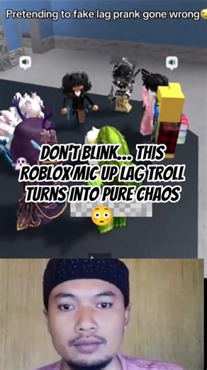 Don’t Blink… This Roblox Mic Up Lag Troll Turns Into Pure Chaos 😳 #roblox