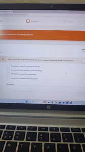 Which of the following demonstrates the correct syntax for usin... | Filo