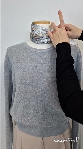 간단하고 쉬운 여성 사각 스카프 예쁘게 매는법