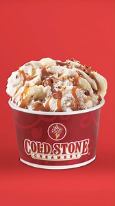 Our Banana Caramel Crunch® Creation™ is nuts! 😍 Made with French Vanilla Ice Cream, Roasted Almonds, Banana and Caramel. 🍌🤎 Order ahead at ColdStoneCreamery.com! | Cold Stone Creamery