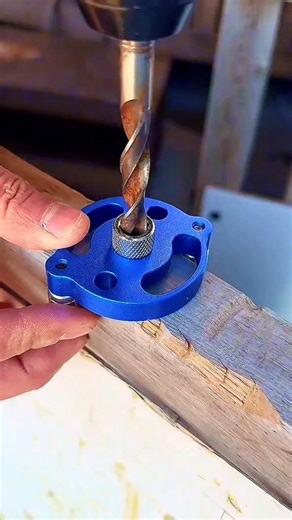 Perfect Dowel Holes Every Time! Aluminum Drill Guide #DrillGuide #tools #DowelJig #viral #shorts