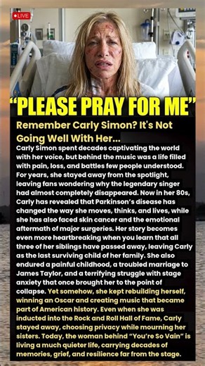 Remember Carly Simon It's Not Going Well With Her#shorts