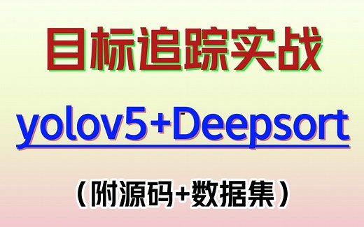 YOLOv5+Deepsort算法教程，2023最新最全的目标追踪课程！超详细知识点+算法解读（附源码+数据集）